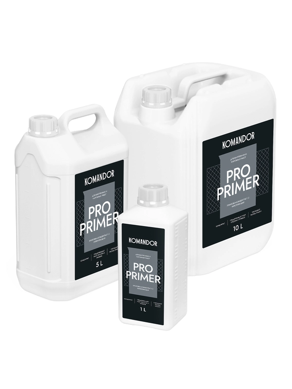 Грунтовка универсальная концентрат 1:3 Komandor Pro Primer, 5 л