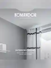 Краска для потолка Komandor Interior Ceiling, глубокоматовая, 0,9 л, белоснежная