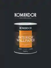 Краска для обоев Komandor Interior Wallpaper, матовая, база C, бесцветная, 0,9 л