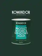Эмаль для окон и дверей Komandor Protect Doors&Widows Aqua, полуматовая, 0,9 л