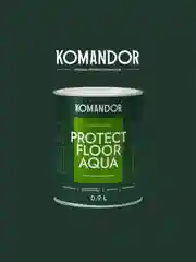 Эмаль для пола Komandor Protect Floor Aqua, акриловая, полуматовая, база А, белая, 0,9 л