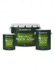 Эмаль для пола Komandor Protect Floor Aqua, акриловая, полуматовая, база А, белая, 0,9 л