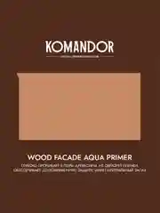 Грунт-антисептик для дерева Komandor Wood Facade Aqua Primer, 0,9 л