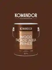 Грунт-антисептик для дерева Komandor Wood Facade Aqua Primer, 2,7 л
