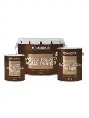 Грунт-антисептик для дерева Komandor Wood Facade Aqua Primer, 2,7 л