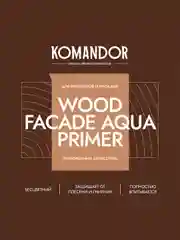 Грунт-антисептик для дерева Komandor Wood Facade Aqua Primer, 2,7 л