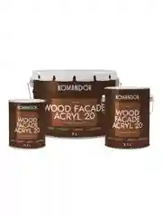 Краска для деревянных фасадов Komandor Wood Facade Acryl 20, полуматовая, белая, 0,9 л