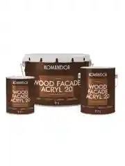 Краска для деревянных фасадов Komandor Wood Facade Acryl 20, полуматовая, белая, 2,7 л