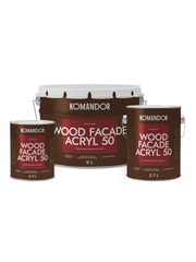 Краска для деревянных фасадов Komandor Wood Facade Acryl 50,база А, белая, 9 л