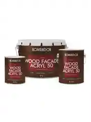 Краска для деревянных фасадов Komandor Wood Facade Acryl 50,база А, белая, 9 л