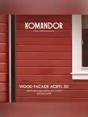 Краска для деревянных фасадов Komandor Wood Facade Acryl 50,база А, белая, 9 л