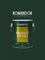 Грунт-эмаль по ржавчине 3 в 1 Komandor Protect Metall, глянцевая, база C, , 2,7 л