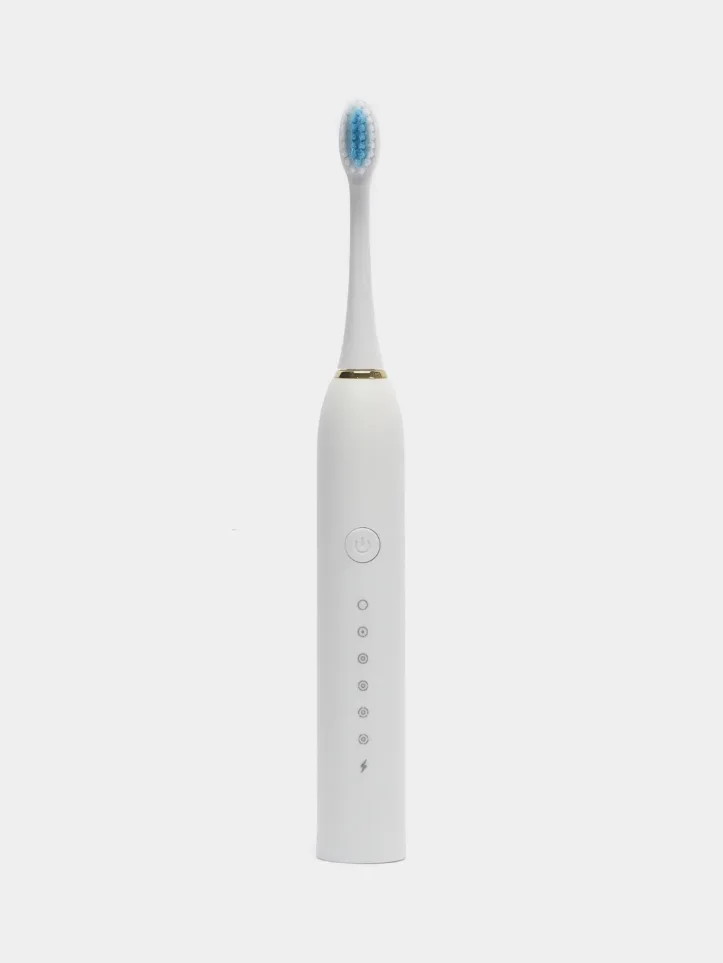 Белый электрическая зубная щетка SONIC TOOTHBRUSH X-3, звуковая, 6 режимов
