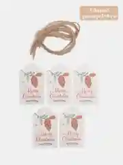 Белый бирки новогодние для подарков, шильдики