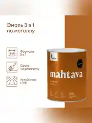 Грунт-эмаль по ржавчине 3 в 1 Talatu Mahtava, глянцевая, 0,9 л, RAL 9005, черный