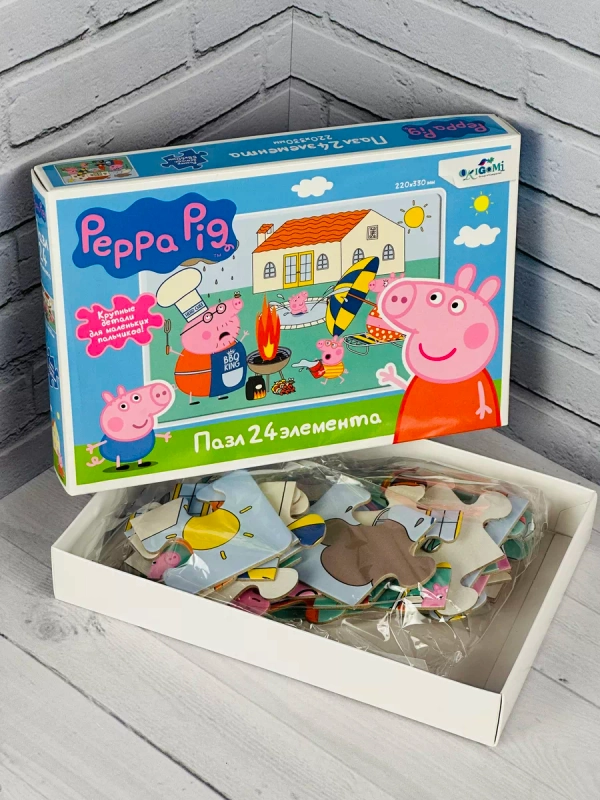 Пазл для малышей Свинка Пеппа 24 игрушка герои из мультика Peppa Pig игра мозаика детская