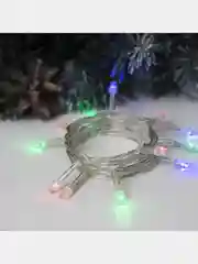 Гирлянда светодиодная "Нить" 1,2 м, LED-12, нить прозрачная, свечение мульти