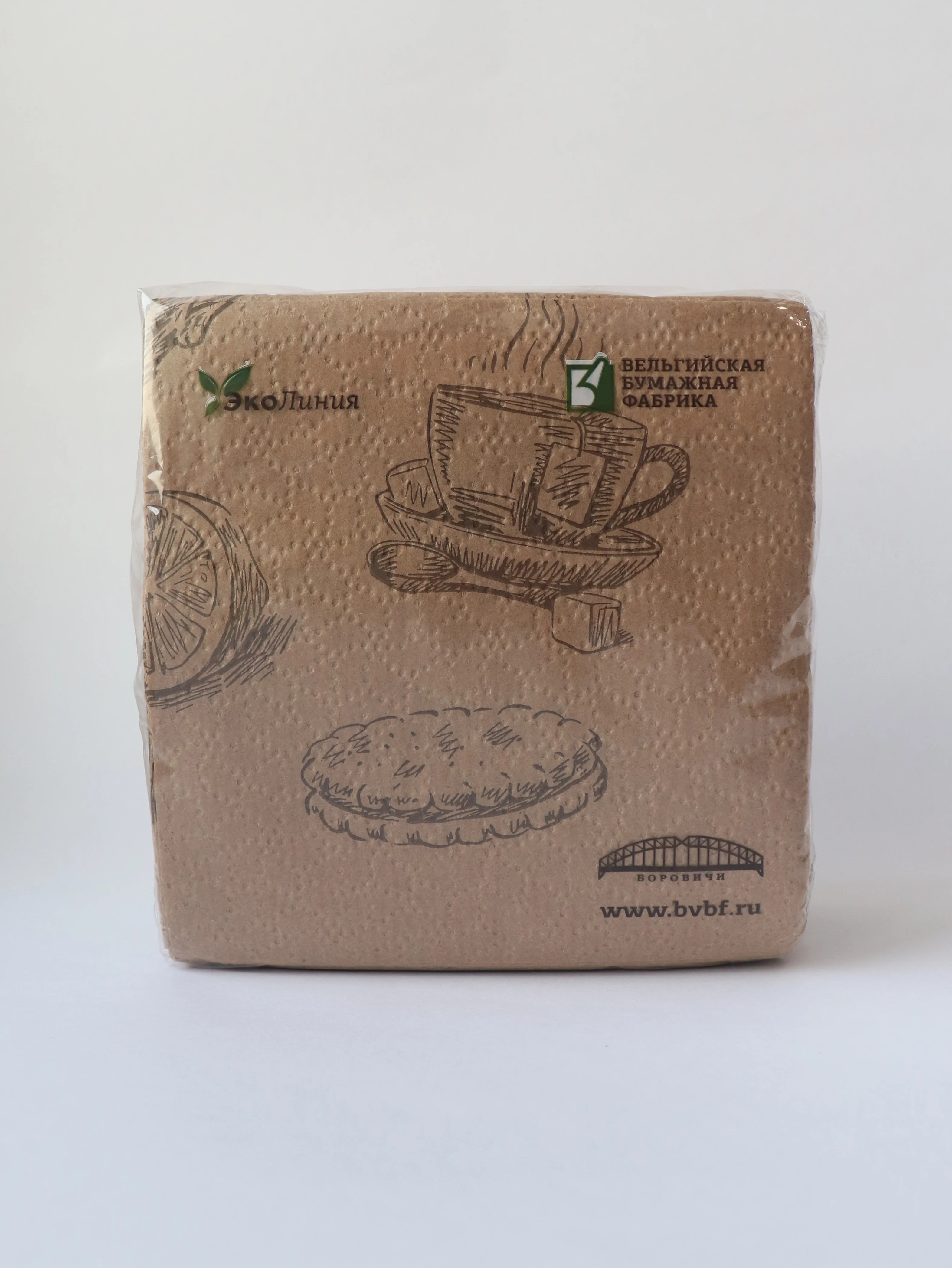 Шоколадный салфетки бумажные крафт, 100 шт, 25*25 см