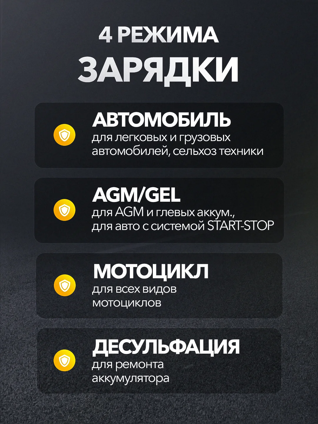 Желтый автомобильное зарядное устройство, зарядка для АКБ 12В, автомобильный аккумулятор, зарядка