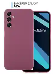 Марсала чехол ROSCO для Samsung Galaxy A24 матовый, силиконовый, тонкий, бортик вокруг камер