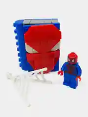 Красный конструктор книга героев с фигуркой героя, совместим с лего(lego)