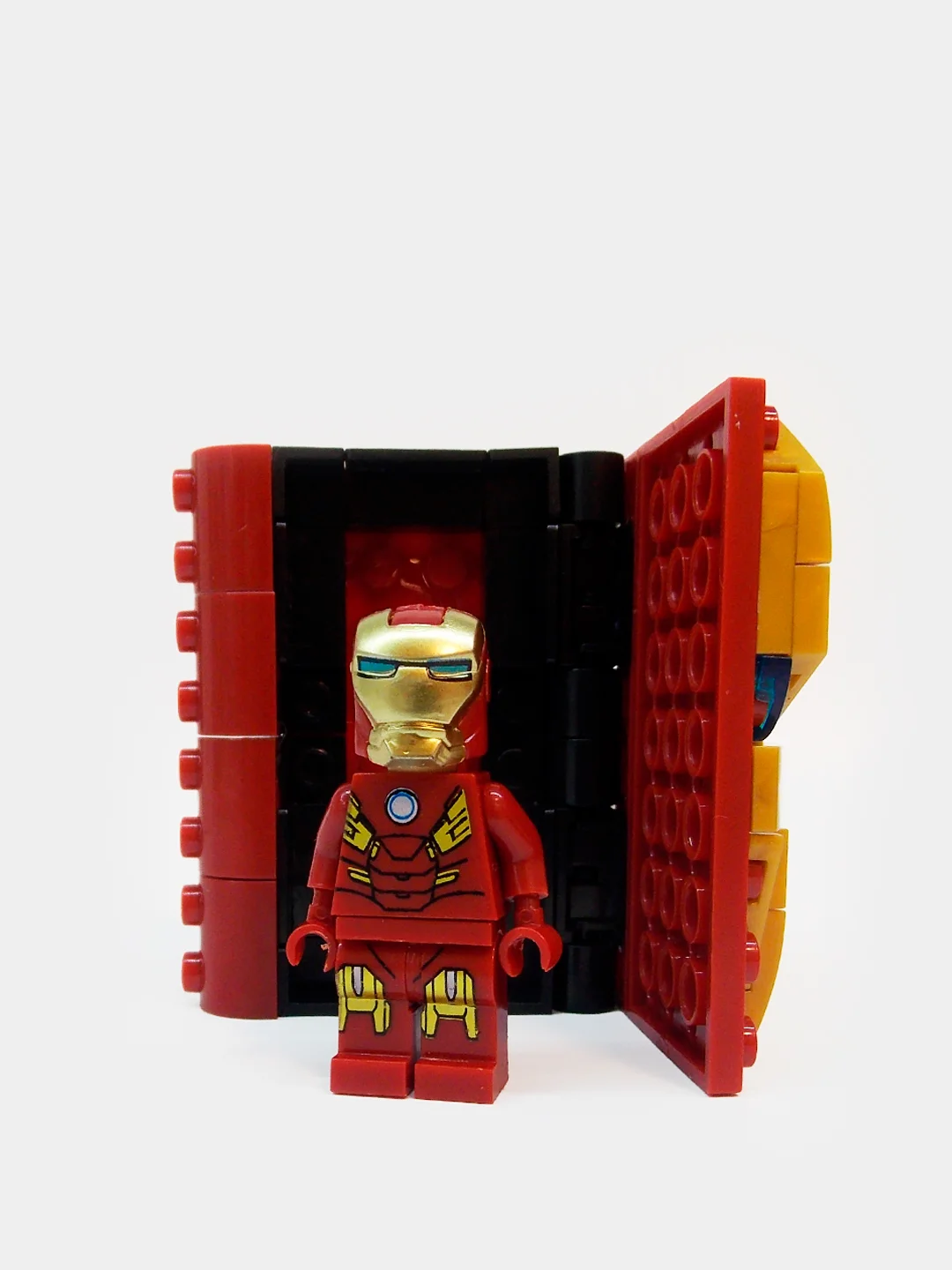 Синий конструктор книга героев с фигуркой героя, совместим с лего(lego)
