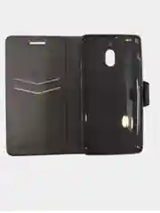 Серый чехол книжка с карточкой для NOKIA 2.1/ SAMSUNG J5 PRIME(G570)/REDMI 4X/MEIZU M6/M5C(2017)