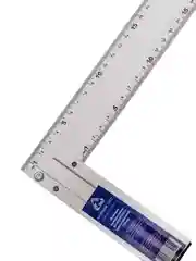 Серый угольник строительный алюминиевый 25 см ALUKOMTOOLS