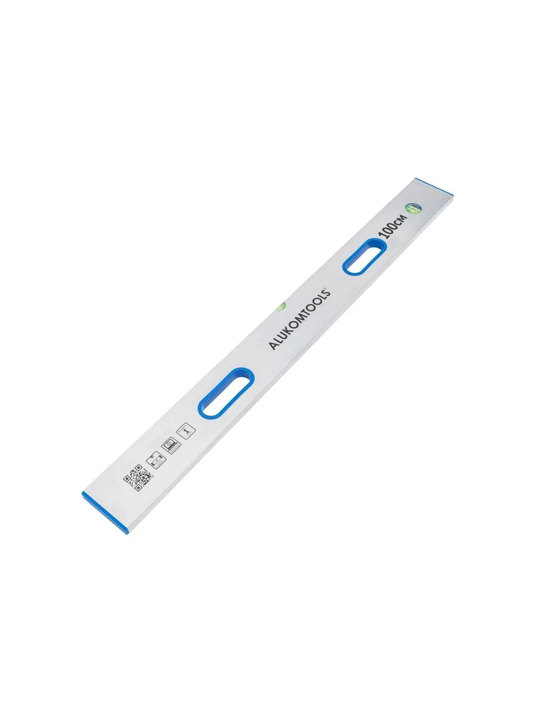 Серый правило строительное, 1 м, с ручками ALUKOMTOOLS