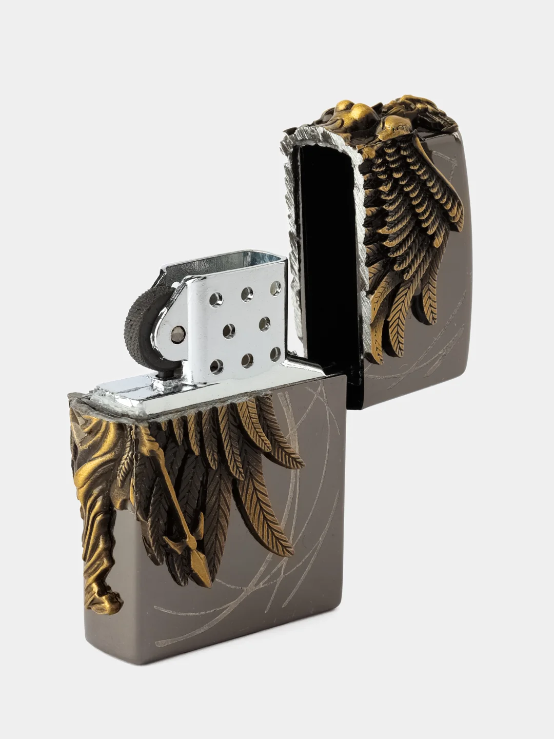 Золотой зажигалка бензиновая, газовая, импульсная, USB