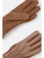 Бежевый текстильные женские перчатки
