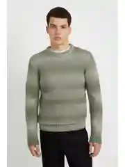Хаки джемпер с шерстью
