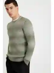 Хаки джемпер с шерстью