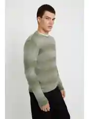 Хаки джемпер с шерстью