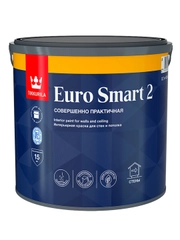 Краска моющаяся для стен и потолков Euro Smart-2 (Евро-2) TIKKURILA  2,7л белый (база А)