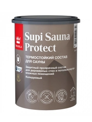 Защитный состав для саун Tikkurila Supi Sauna Protect, полуматовый, база EP, 0,9 л