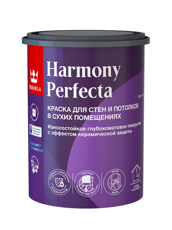 Краска интерьерная Perfecta (Перфекта) TIKKURILA 0,9л бесцветный (база С)