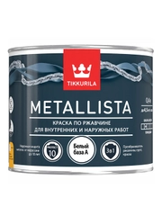 Краска для металла по ржавчине 3в1 Metallista TIKKURILA 0,4 л белая (база А)