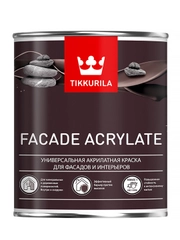 Краска фасадная Facade Acrylate (Фасад Акрилат) TIKKURILA  0,9л  бесцветный (база С)
