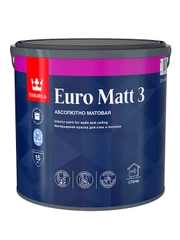Краска интерьерная Euro Matt-3 (Евро-3) TIKKURILA  2,7л бесцветный (база С)