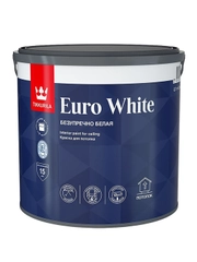 Краска для потолков Euro White (Евро Вайт) TIKKURILA  2,7л белый