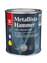 Краска для металла по ржавчине молотковая 3в1 Tikkurila Metallista Hammer, 0,8 л, база HC
