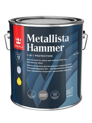 Краска для металла по ржавчине молотковая 3в1 Tikkurila Metallista Hammer, 2,3 л