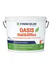 Краска для стен и потолков моющаяся Oasis Hall@Office FINNCOLOR 9л белый (база А)