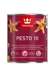 Эмаль алкидная стойкая матовая Pesto 10 (Песто 10) TIKKURILA 0,9 л белая (база А)