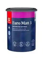 Краска интерьерная Euro Matt-3 (Евро-3) TIKKURILA 0,9л бесцветный (база С)