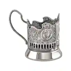 Подстаканник Кольчугинский мельхиор "Сталин" никелированный