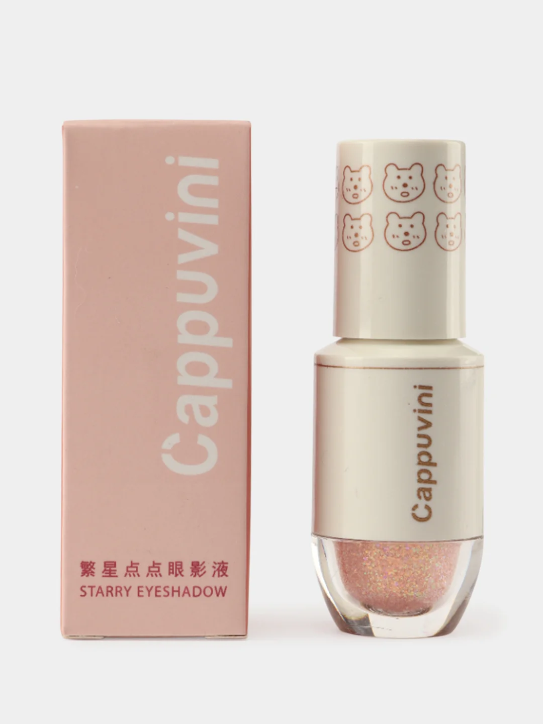 Конфетный тени для век Cappuvini жидкие, глиттер, блестящие, корейские спаркл