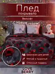 Алый плед покрывало для кровати из велсофта