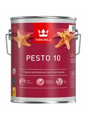 Эмаль алкидная стойкая матовая Pesto 10 (Песто 10) TIKKURILA 2,7 л белая (база А)